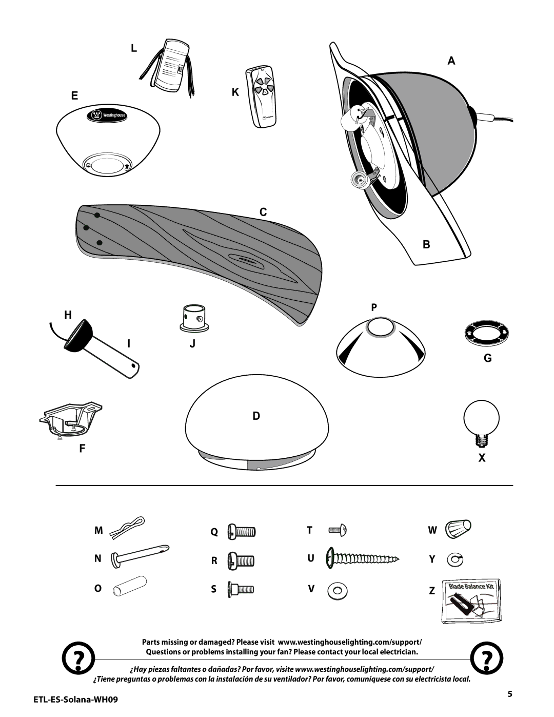 Westinghouse MR 72161 installation instructions I J 