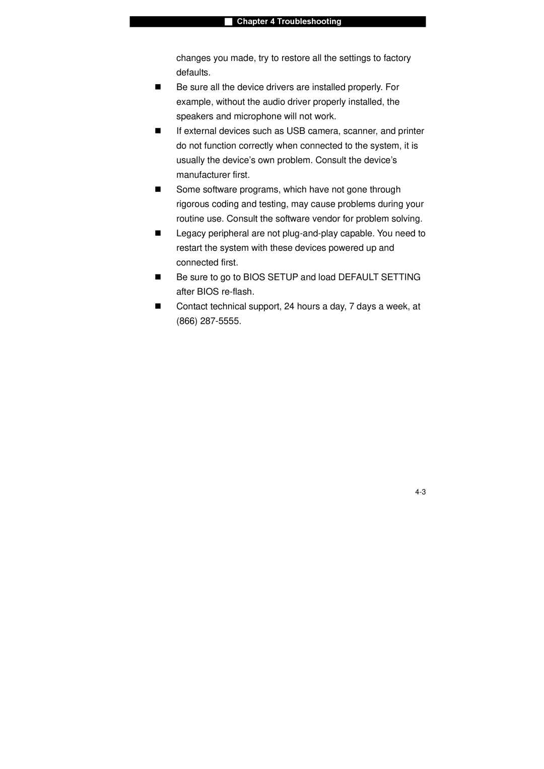 Westinghouse NB-14w2 user manual Troubleshooting 