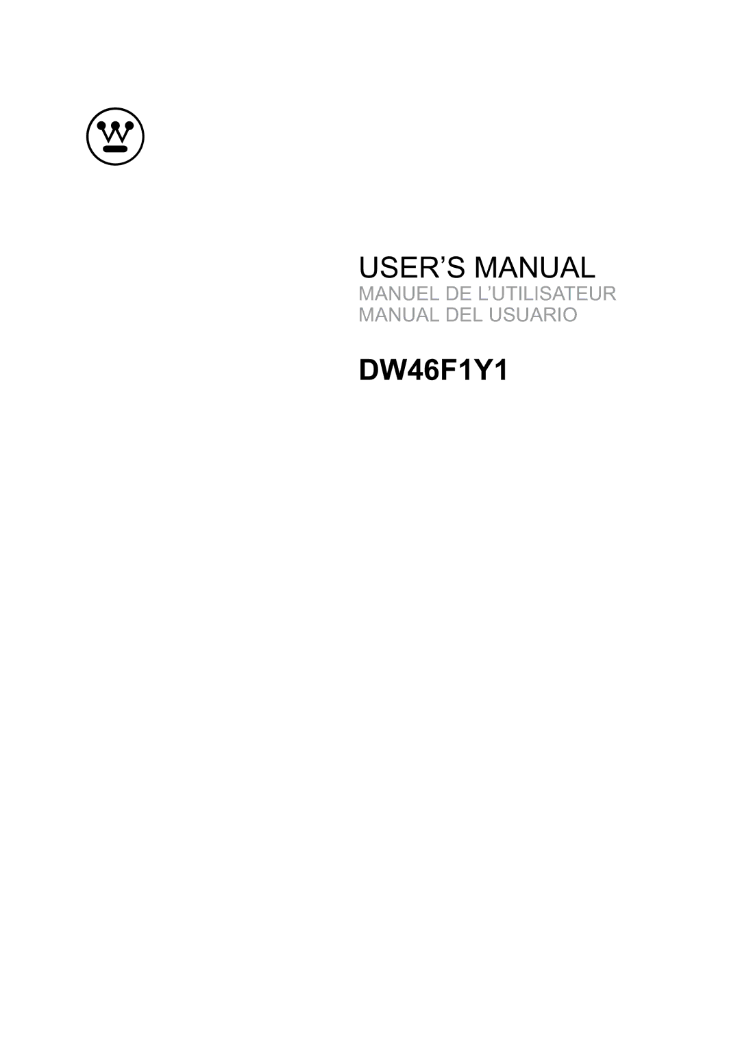 Westinghouse DW46F1Y1, Not available user manual 