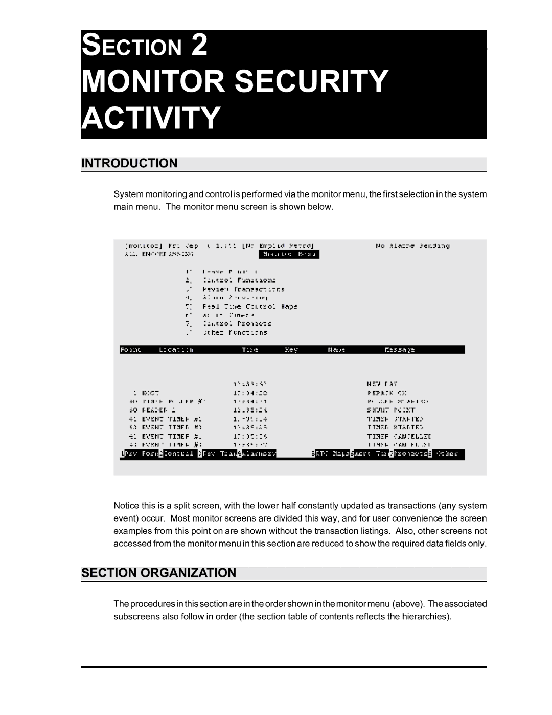 Westinghouse SE 6000 manual Introduction, Section Organization 