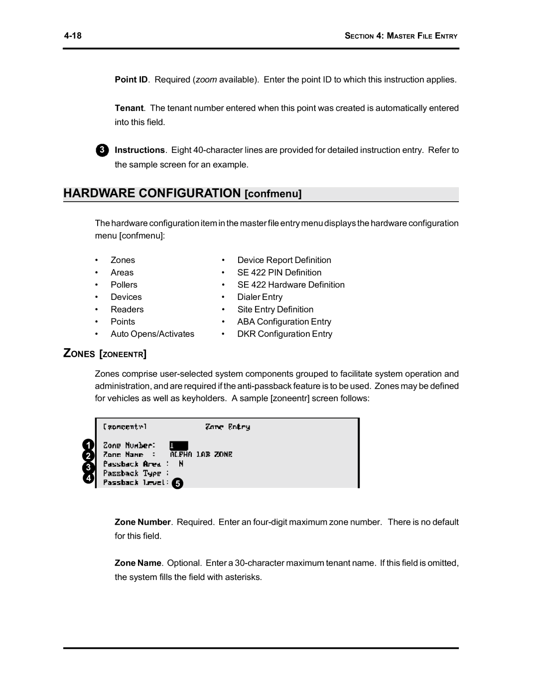 Westinghouse SE 6000 manual Hardware Configuration confmenu 