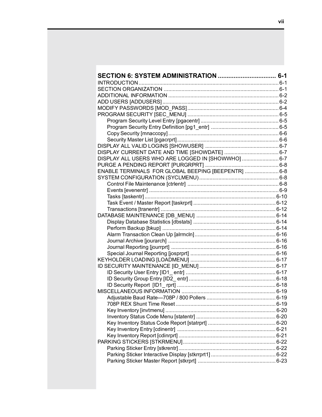 Westinghouse SE 6000 manual System Administration 