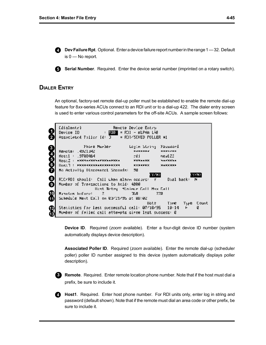 Westinghouse SE 6000 manual Dialer Entry 