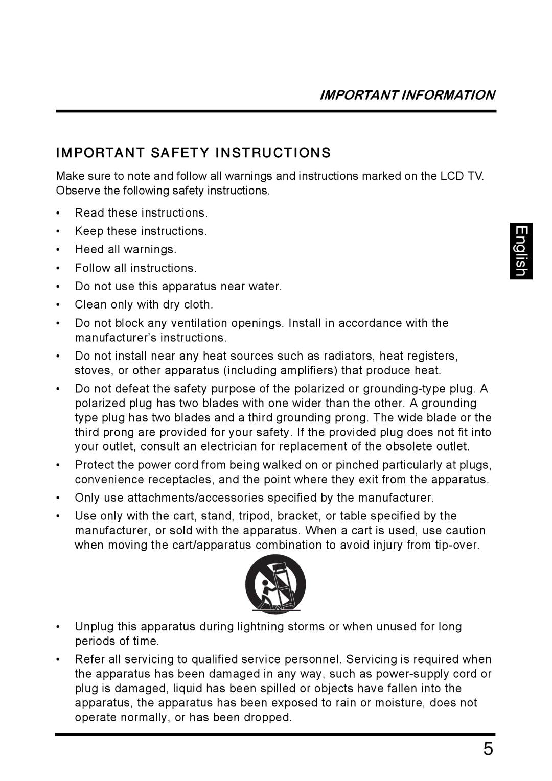 Westinghouse SK-26H640G manual Important Safety Instructions 