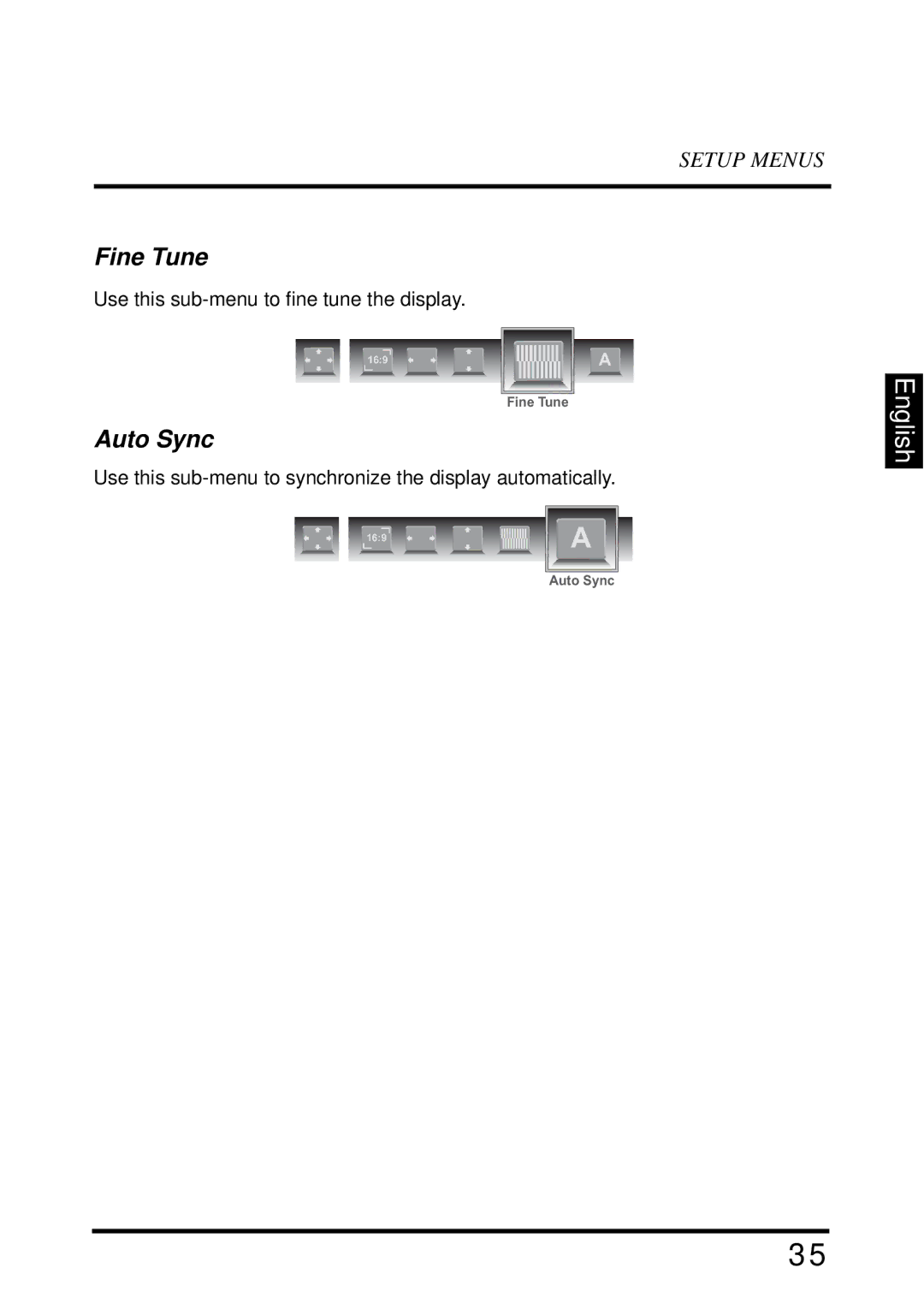 Westinghouse SK-32H640G user manual Fine Tune, Auto Sync 