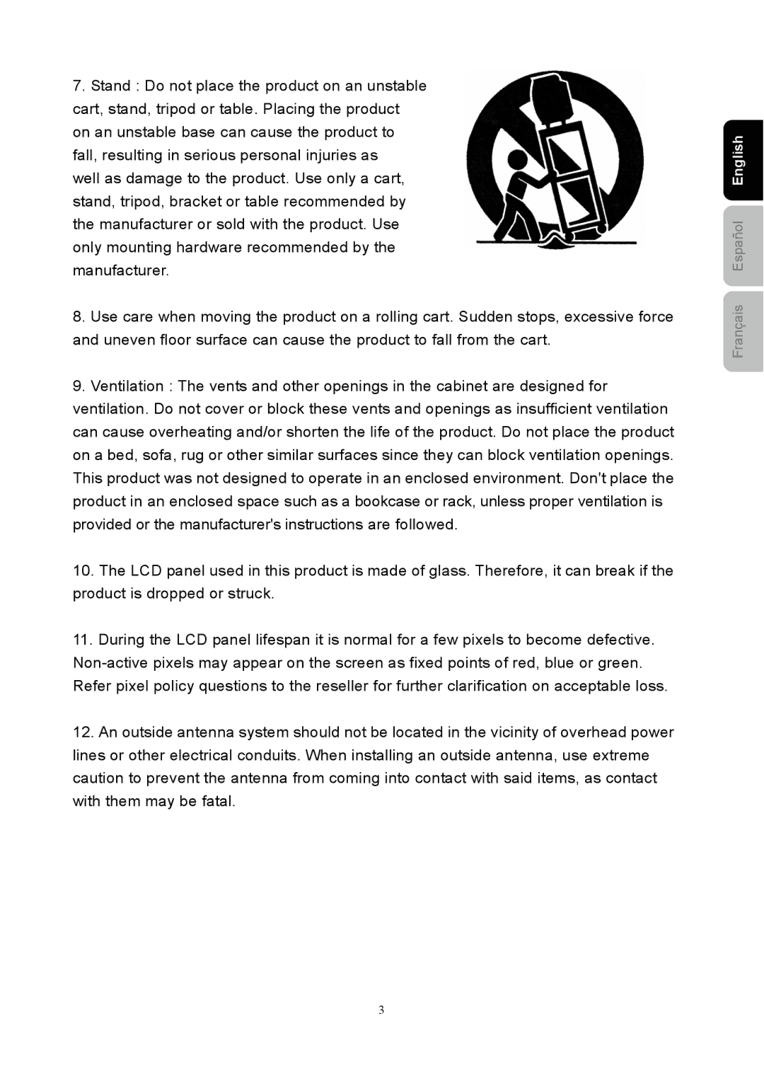 Westinghouse SK-40H520S user manual Français Español English 