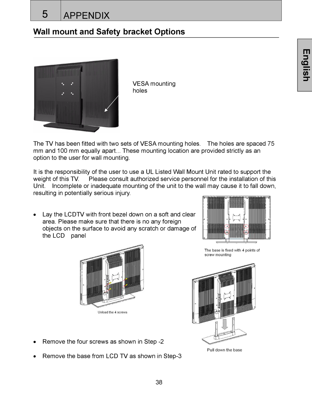 Westinghouse SK-32H520S, SK-42H360S, SK-32H240S, SK-42H240S user manual English 