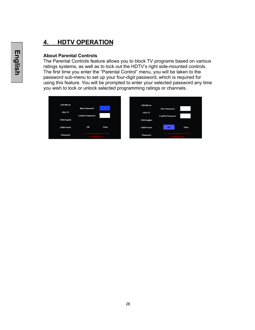 Westinghouse TX-52F480S user manual About Parental Controls 