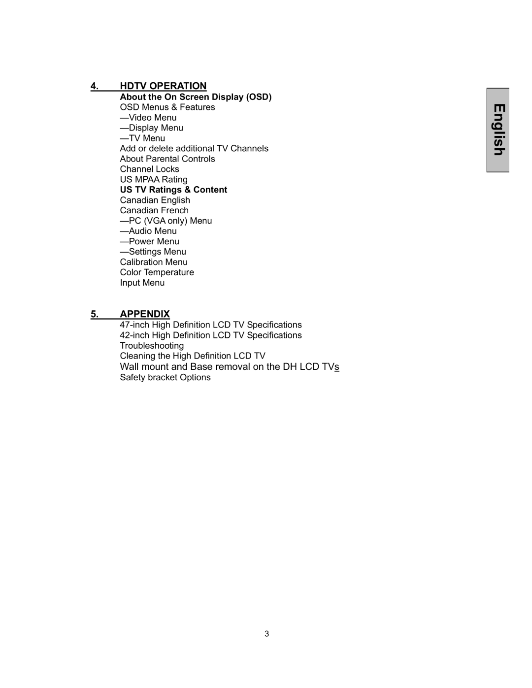 Westinghouse TX-52F480S user manual About the On Screen Display OSD OSD Menus & Features 