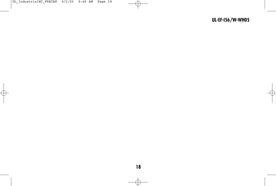 Westinghouse owner manual UL-EF-I56/W-WH05 