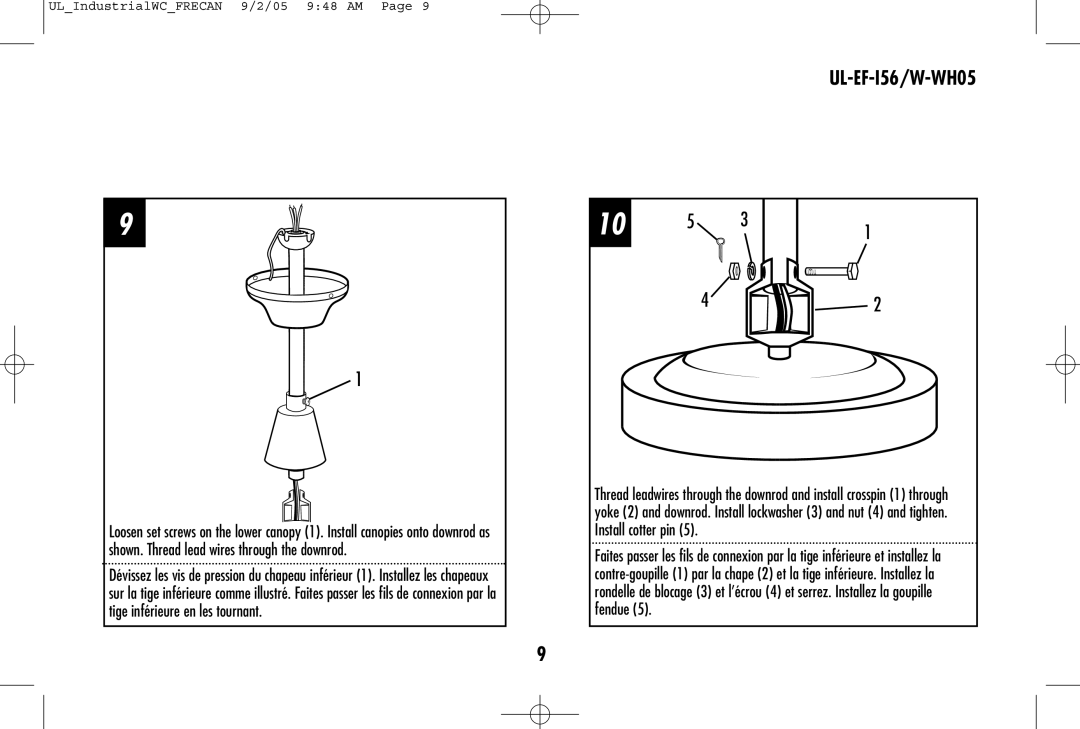 Westinghouse owner manual UL-EF-I56/W-WH05 