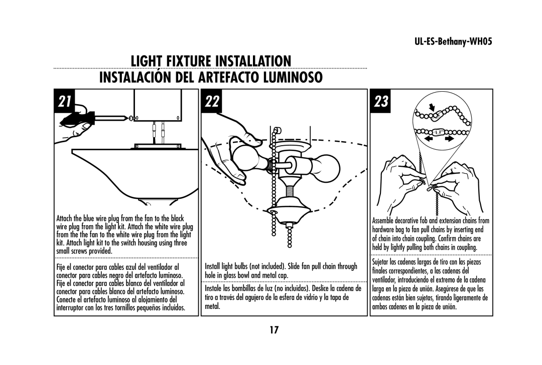 Westinghouse UL-ES-Bethany-WH05 owner manual 