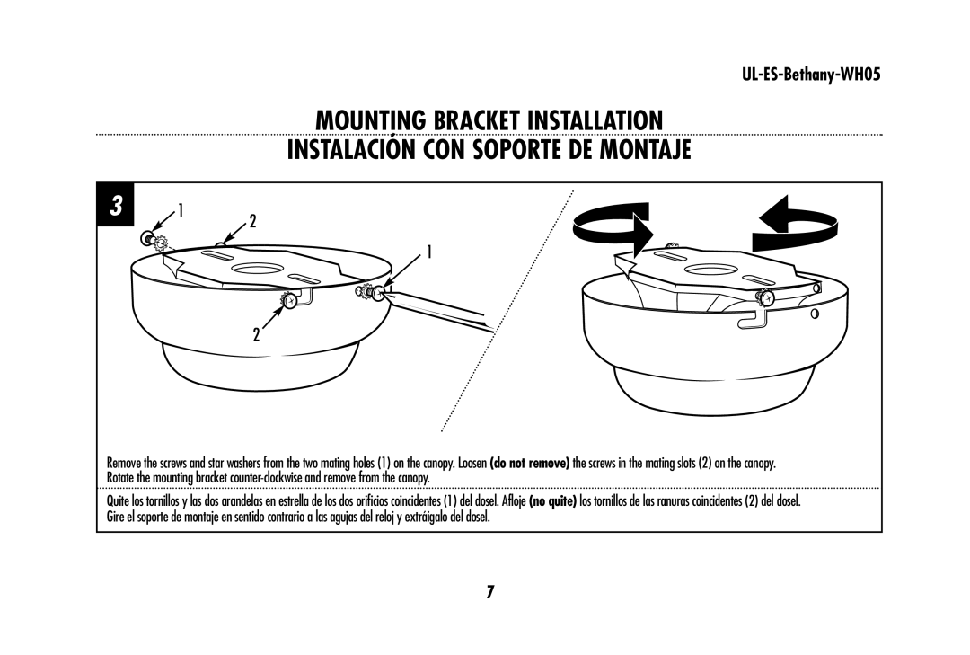 Westinghouse UL-ES-Bethany-WH05 owner manual 