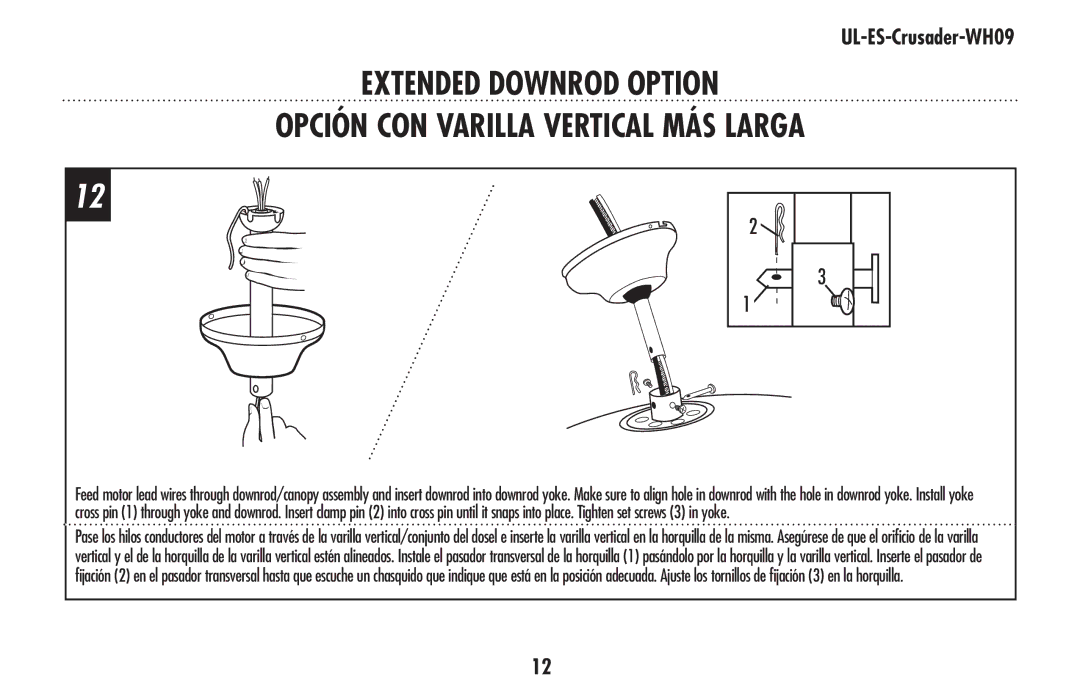 Westinghouse UL-ES-Crusader-WH09 owner manual 