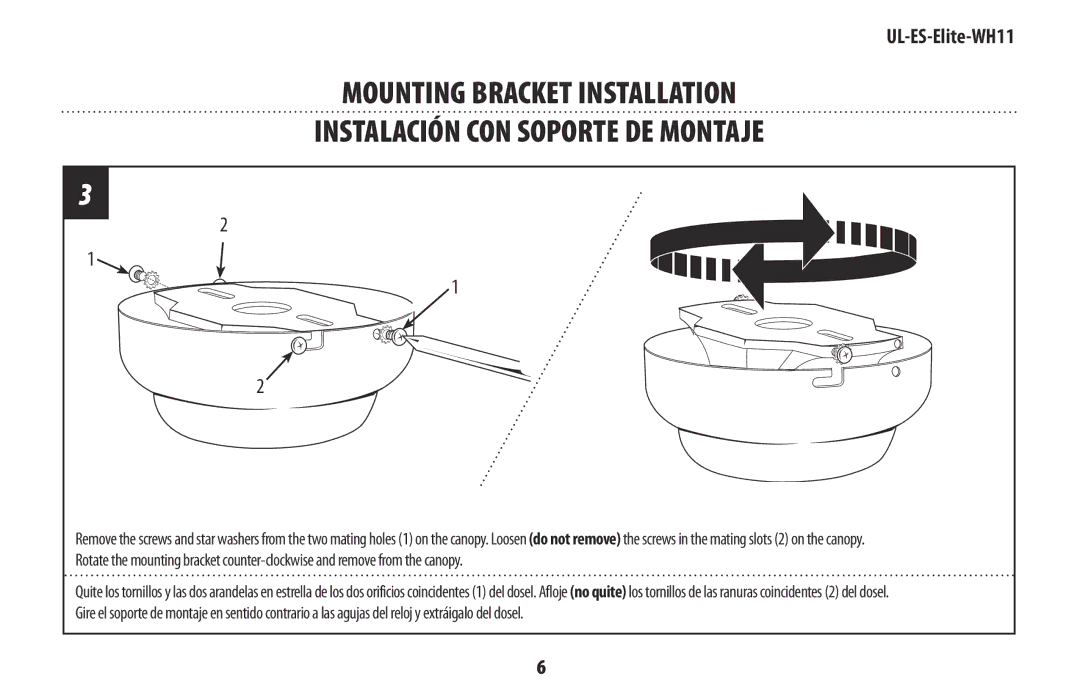 Westinghouse UL-ES-Elite-WH11 manual No quite 