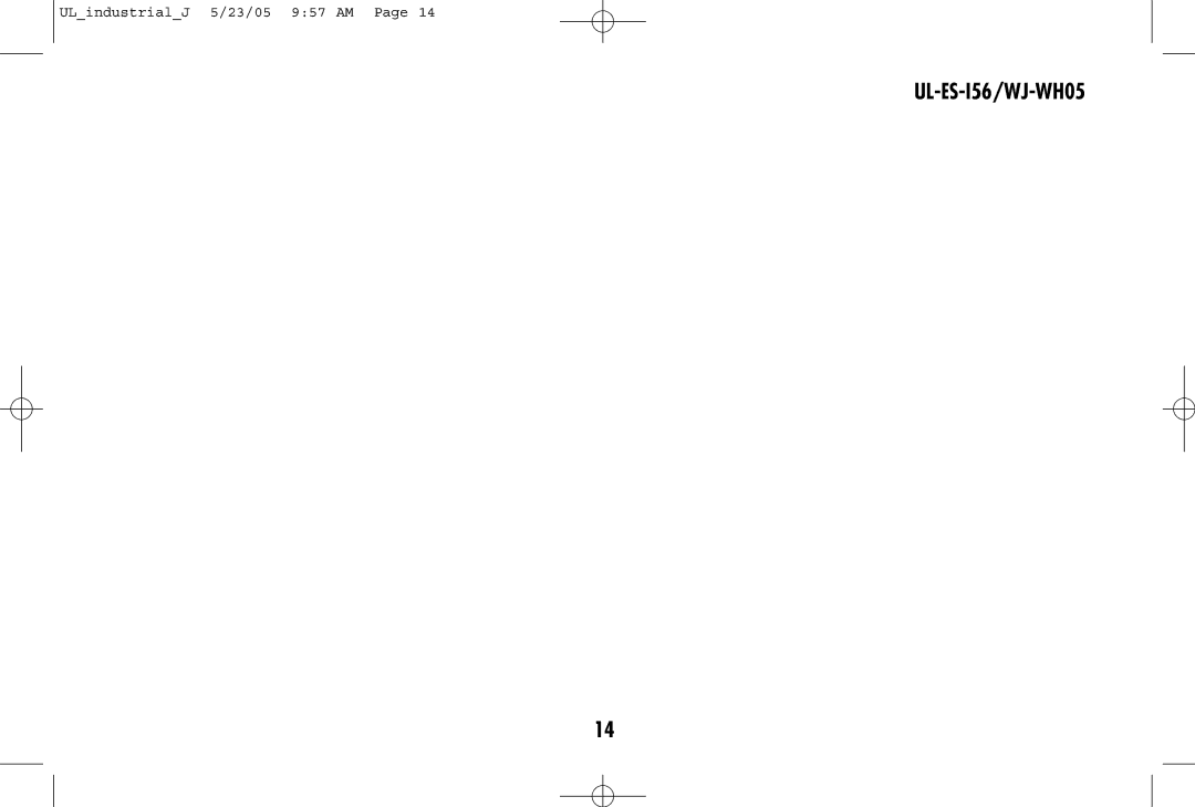 Westinghouse UL-ES-I56/WJ-WH05 owner manual 