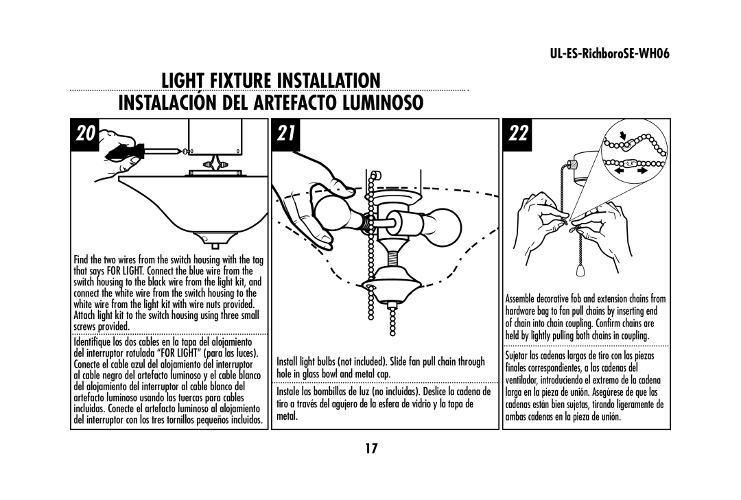 Westinghouse UL-ES-RichboroSE-WH06 owner manual 