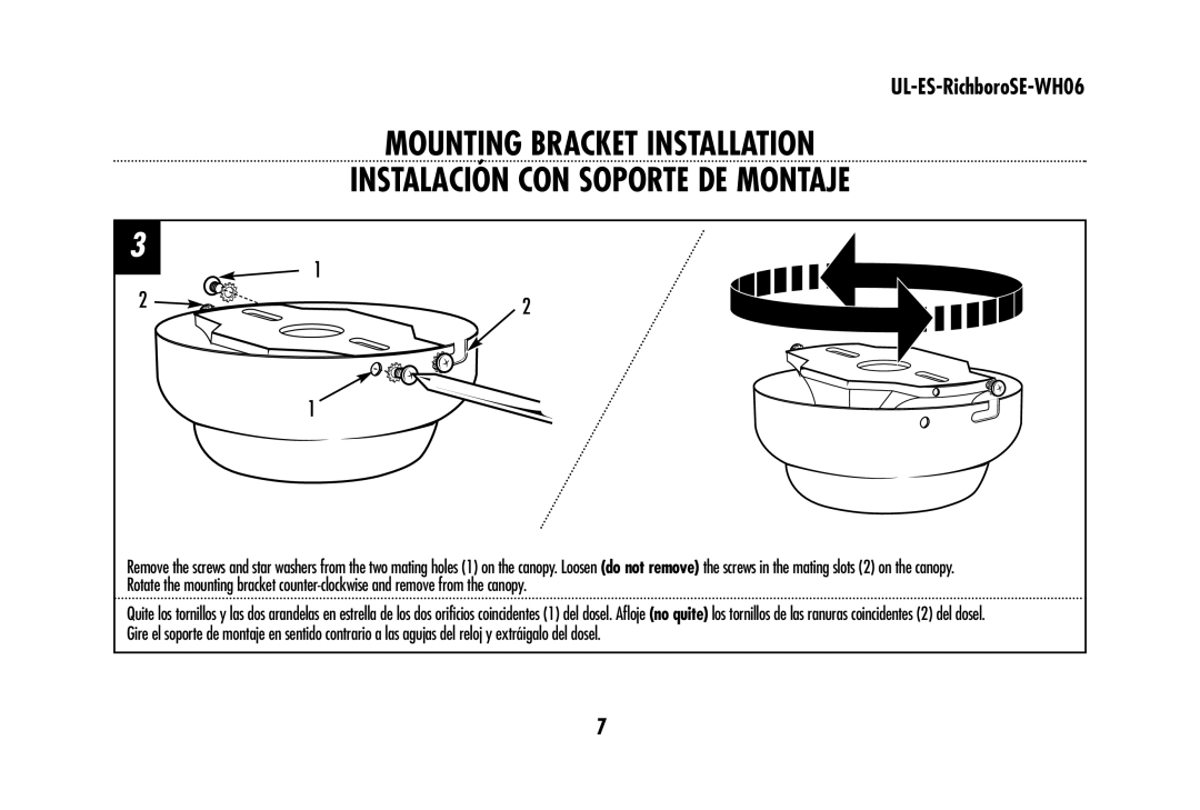 Westinghouse UL-ES-RichboroSE-WH06 owner manual 