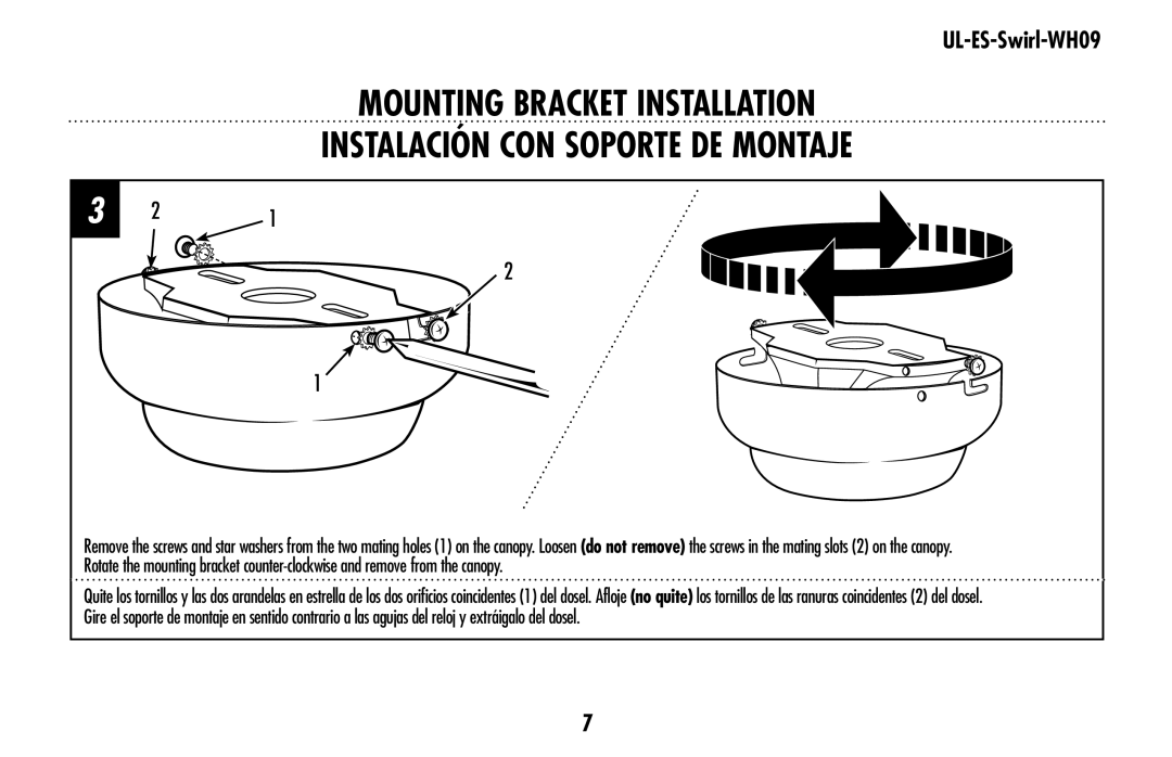 Westinghouse UL-ES-Swirl-WH09 owner manual 