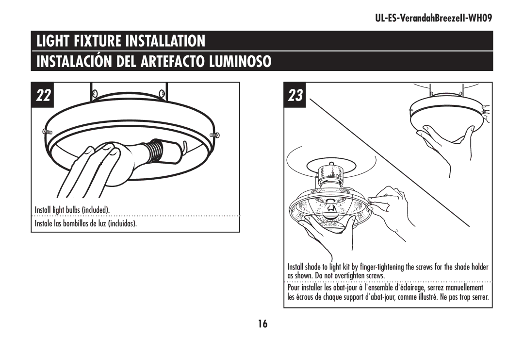 Westinghouse UL-ES-VerandahBreezeII-WH09 owner manual 