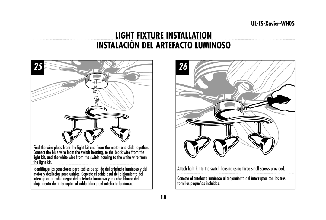 Westinghouse UL-ES-Xavier-WH05 owner manual 