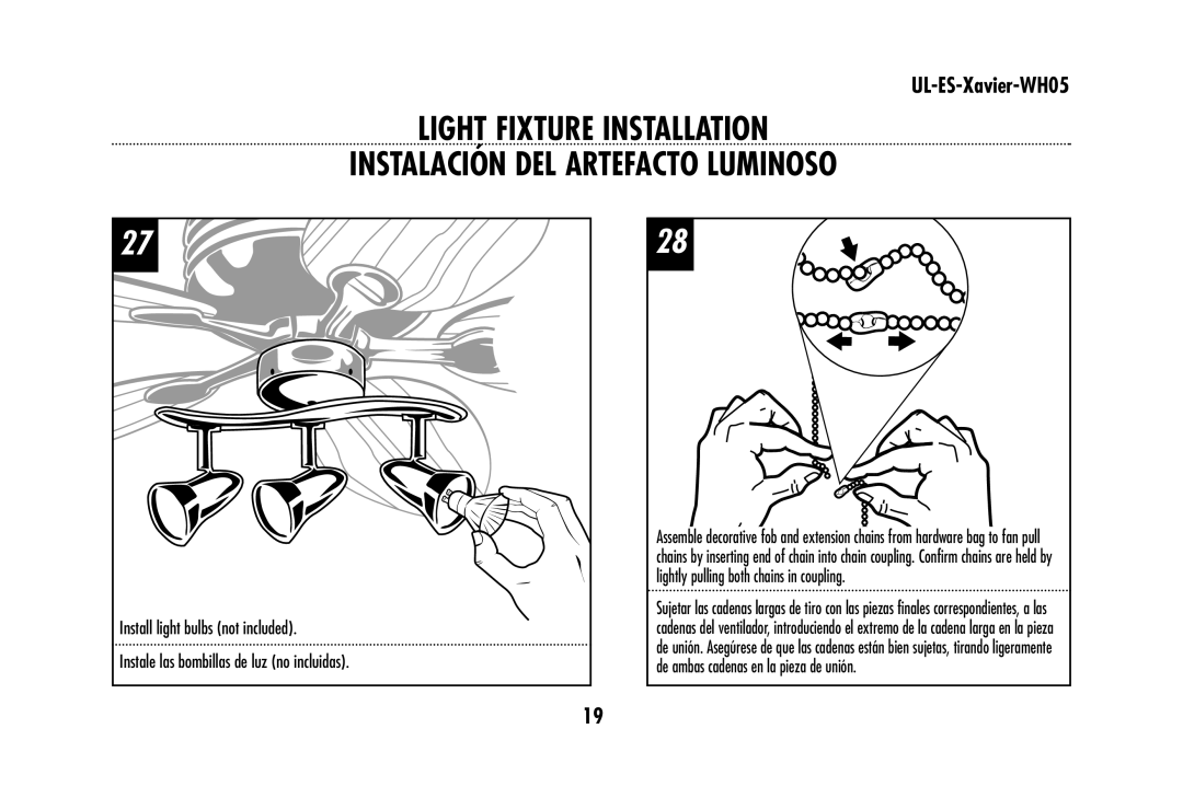 Westinghouse UL-ES-Xavier-WH05 owner manual 