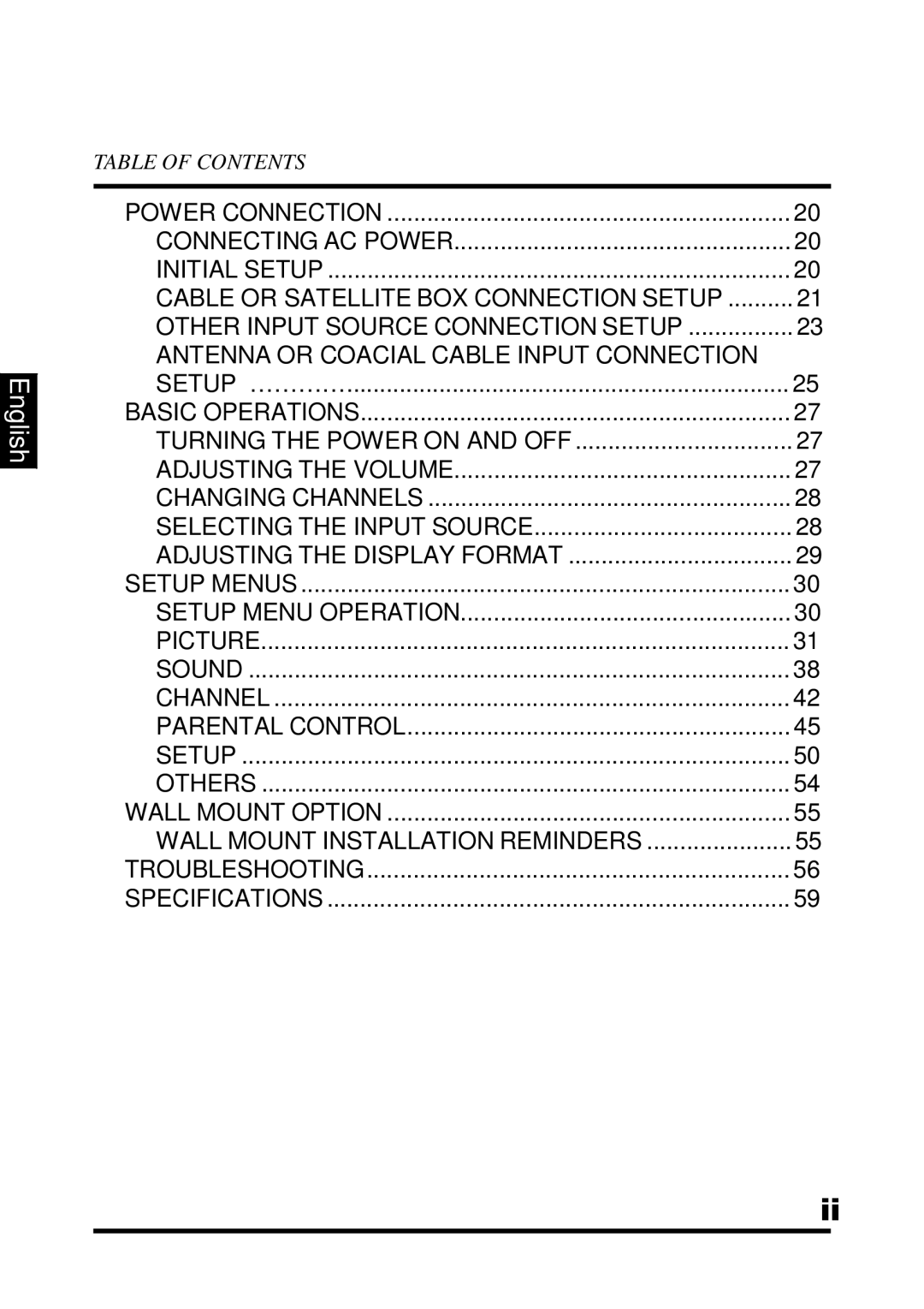 Westinghouse UW32SC1W manual Connecting AC Power Initial Setup 