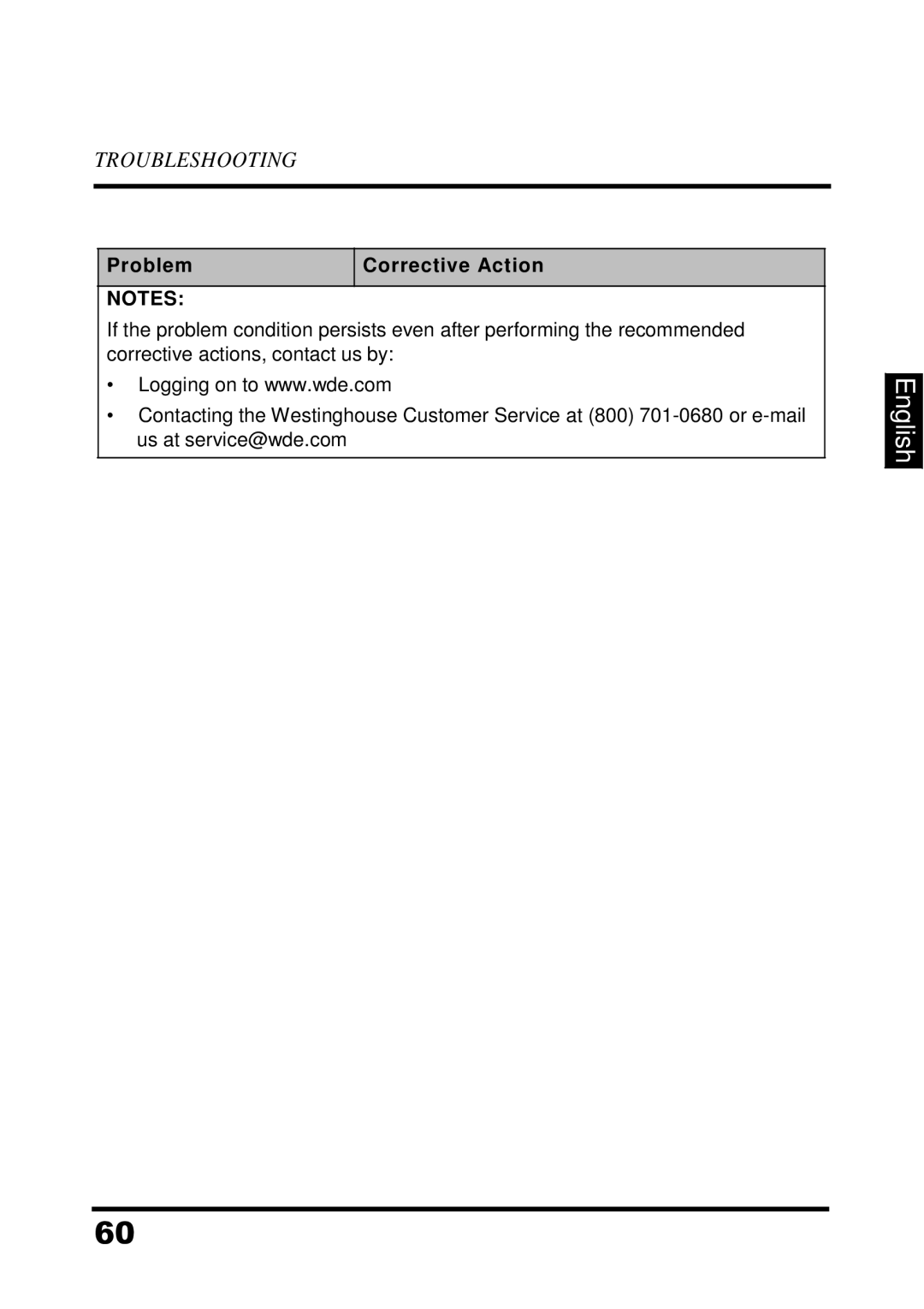 Westinghouse LED TV, UW39T7HW manual English 