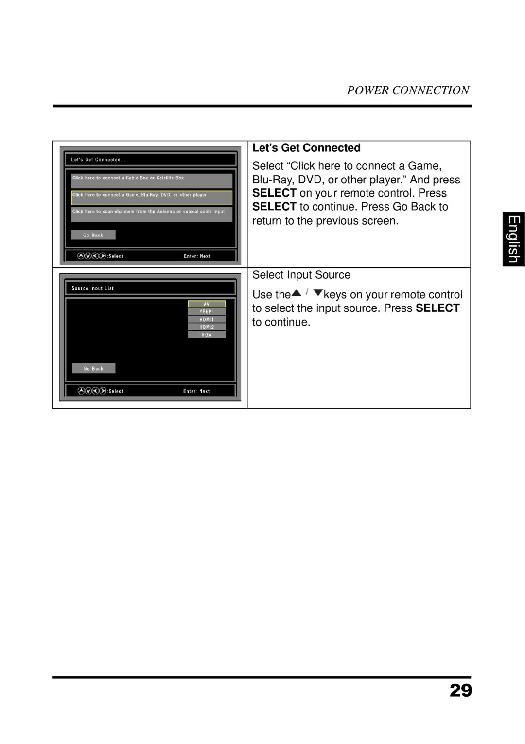 Westinghouse UW48T7HW manual Let’s Get Connected 