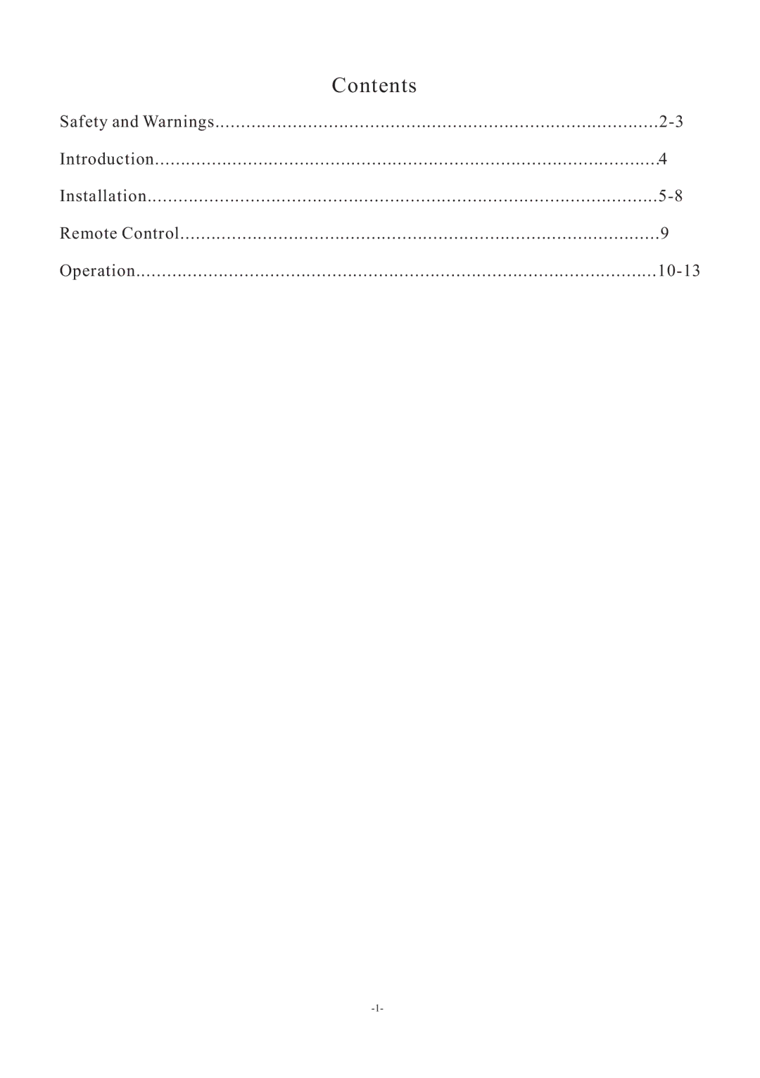 Westinghouse vr-2418 manual Contents 