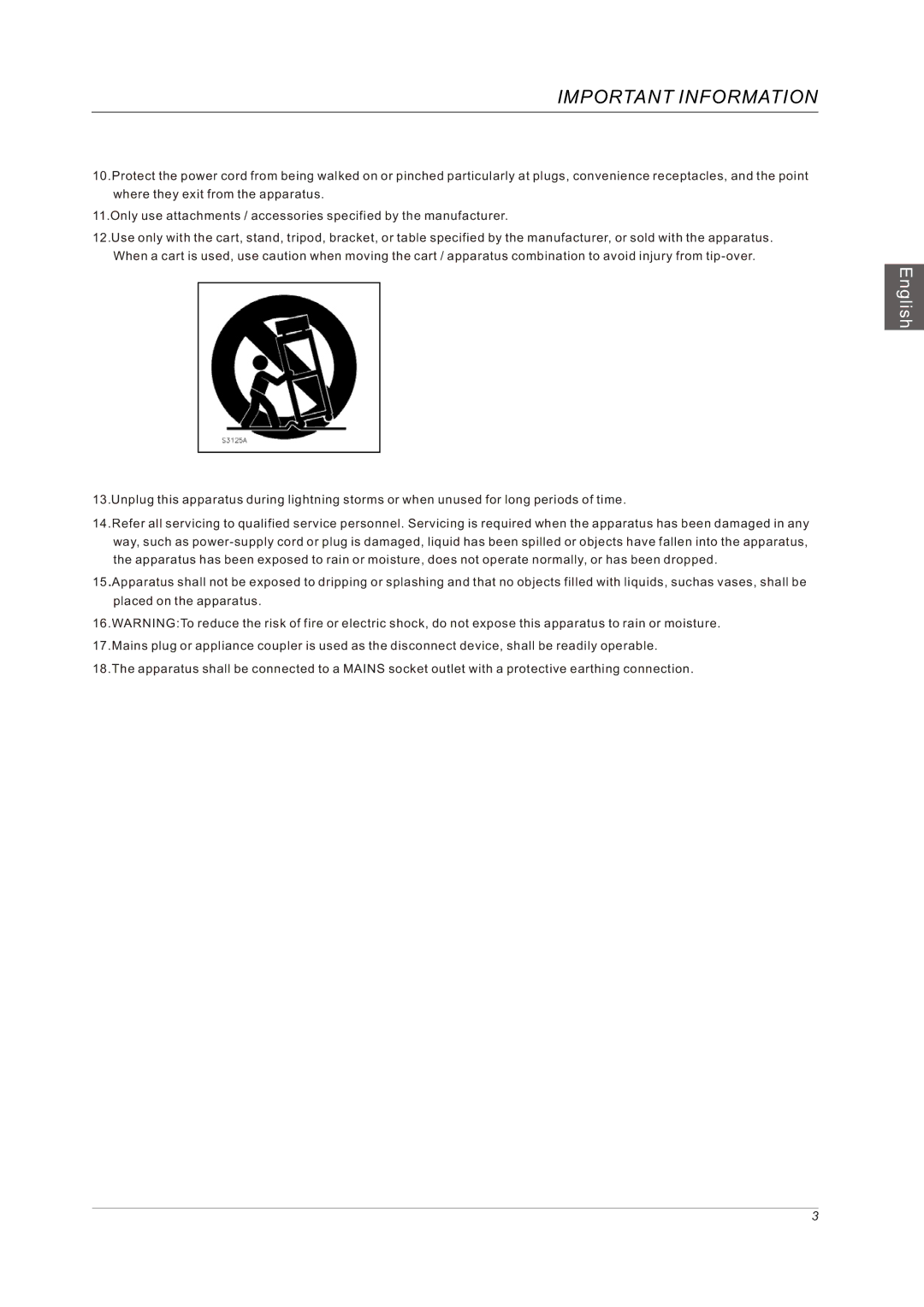 Westinghouse VR-3225 manual Important Information 