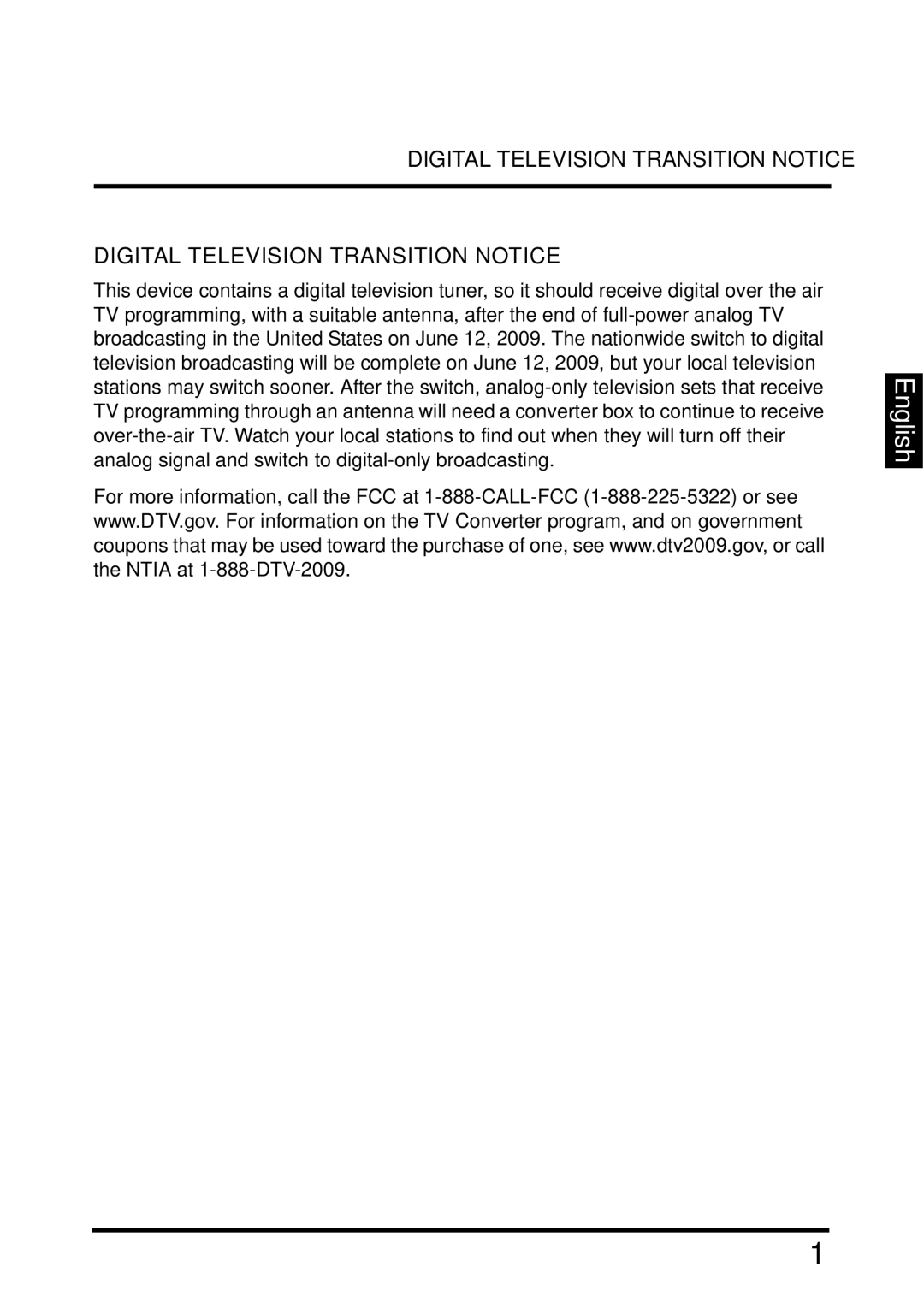 Westinghouse VR-4025 manual Digital Television Transition Notice 