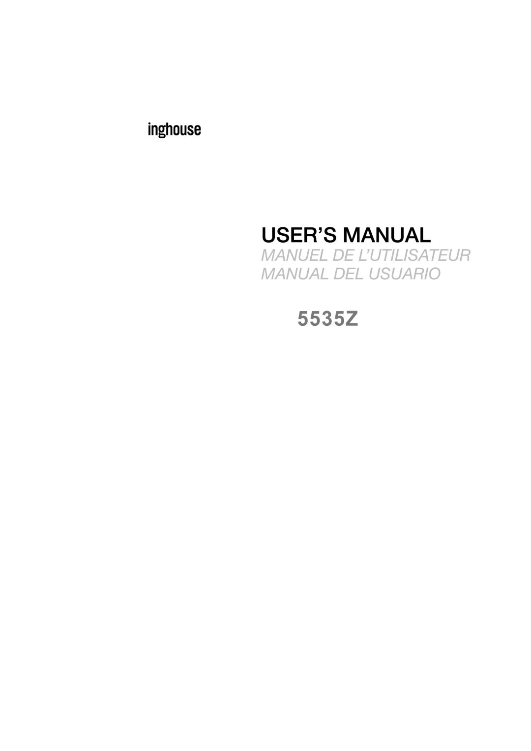 Westinghouse VR-5535Z manual 