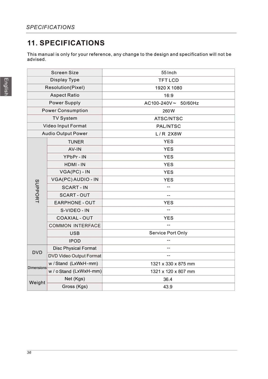 Westinghouse VR-5585DFZ user manual Tuner 