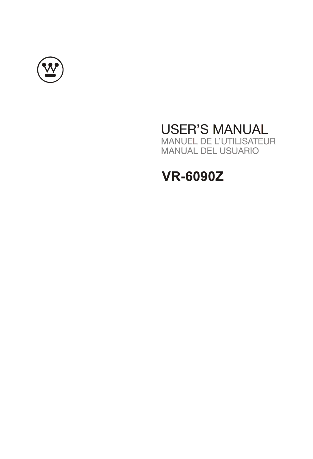 Westinghouse VR-6090Z manual 