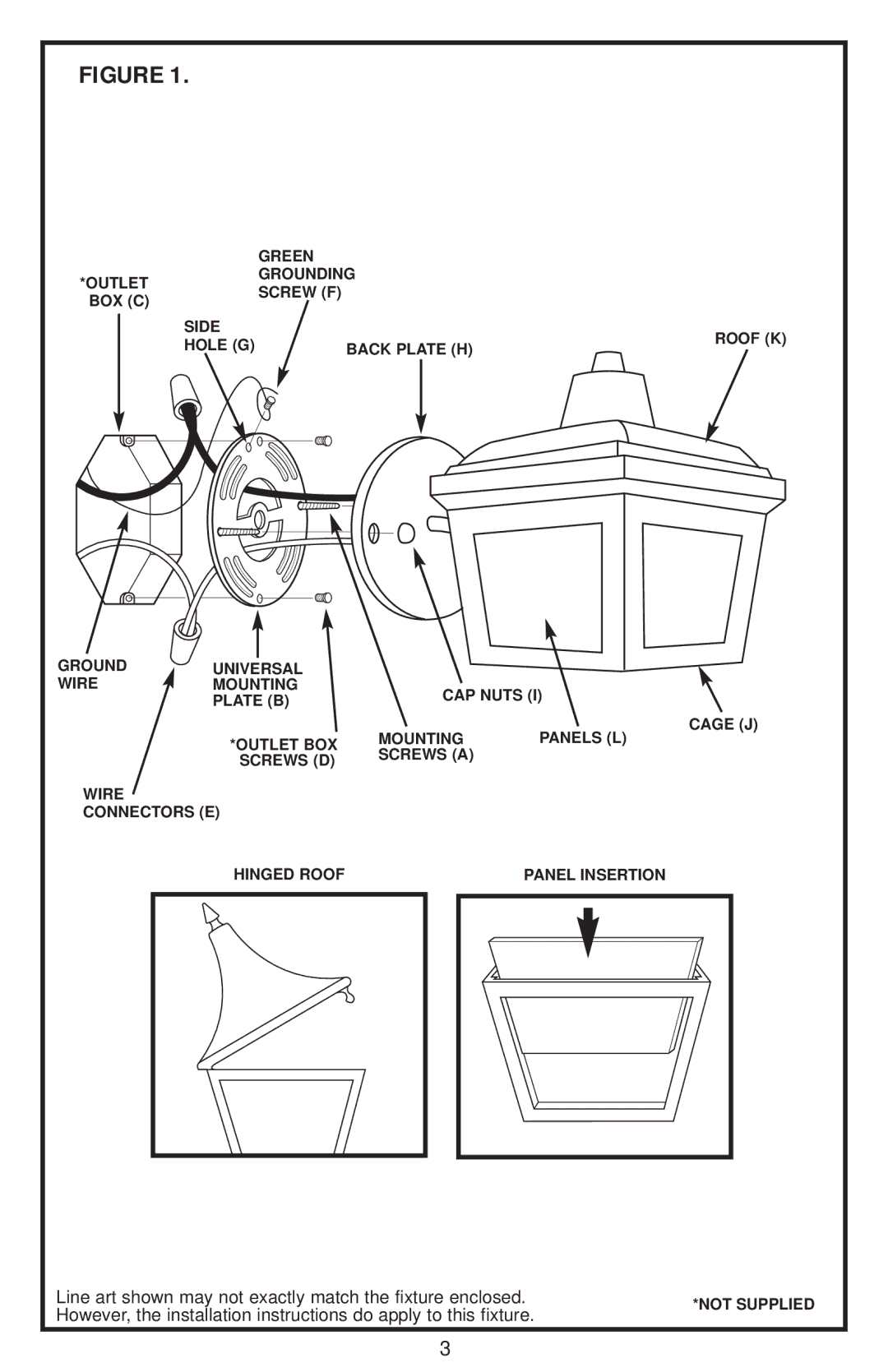 Westinghouse W-005 owner manual Line art shown may not exactly match the fixture enclosed 