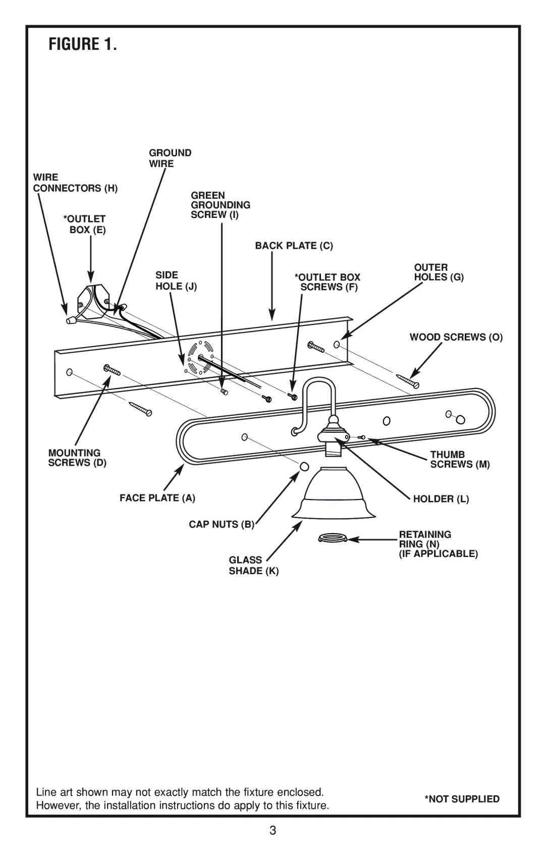 Westinghouse W-029 owner manual Line art shown may not exactly match the fixture enclosed 