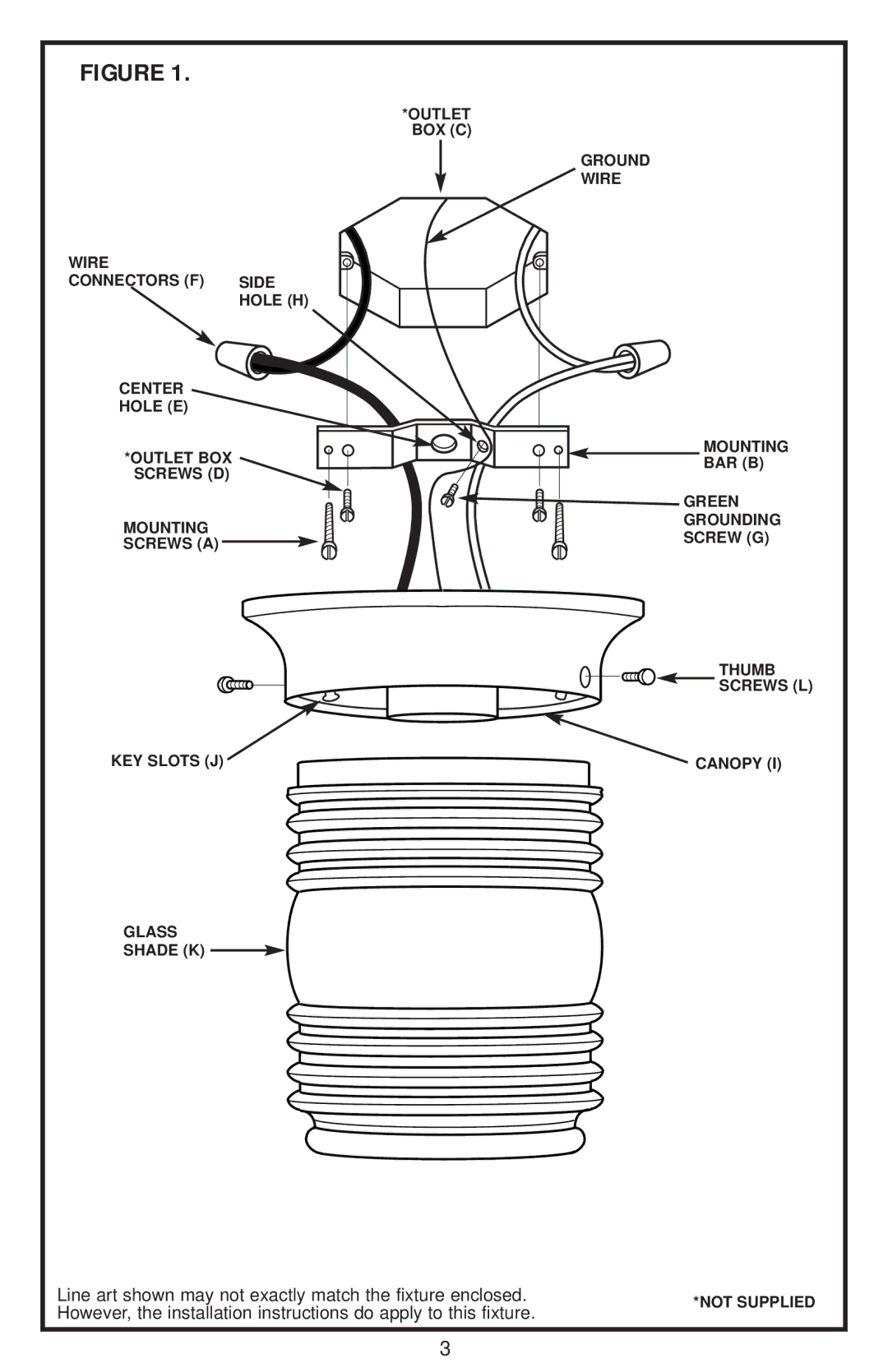 Westinghouse w-040 owner manual Line art shown may not exactly match the fixture enclosed 