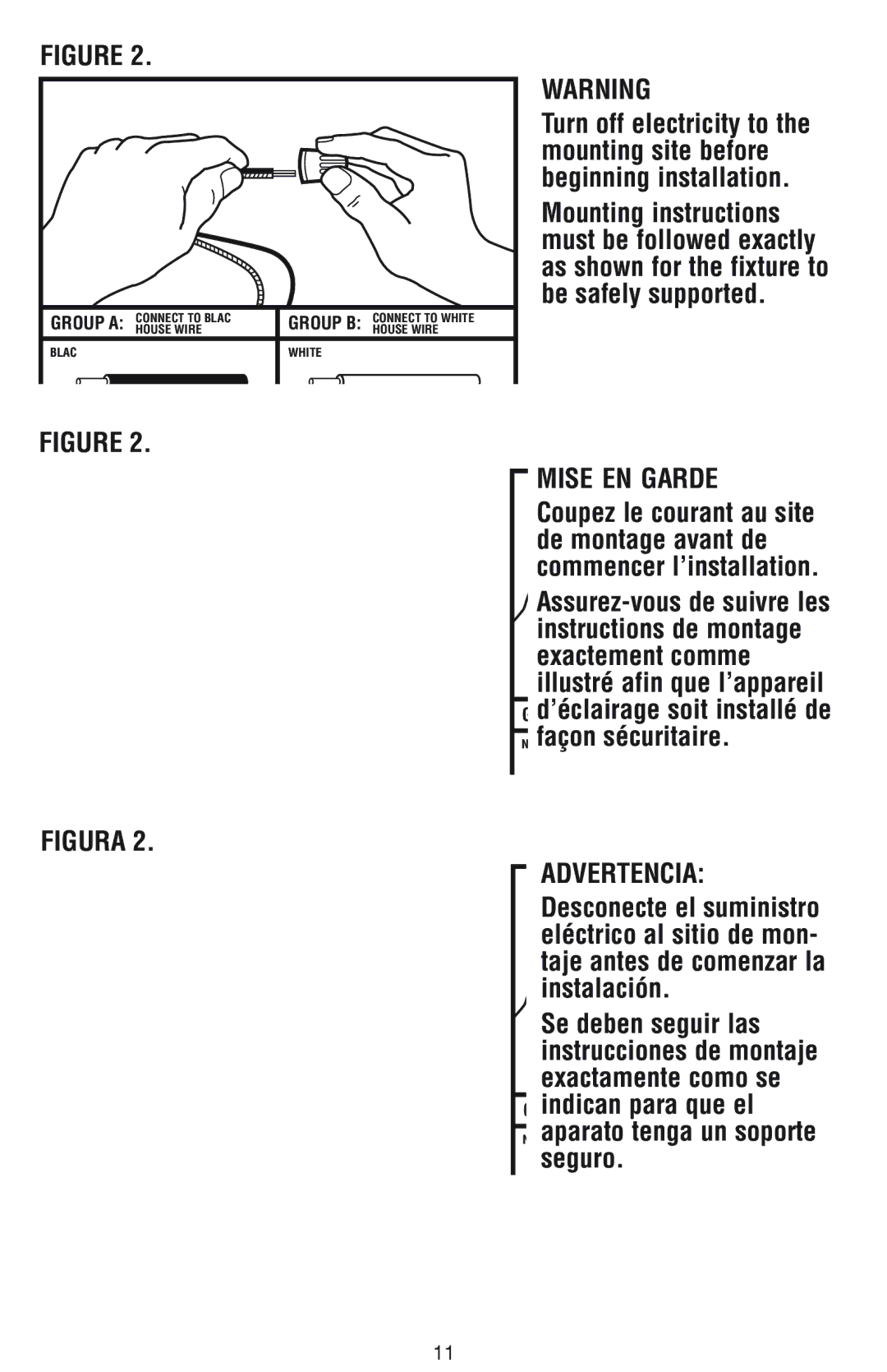 Westinghouse W-042 owner manual Mise EN Garde 