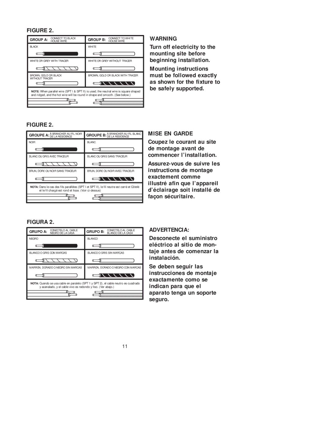 Westinghouse W-157 101404 owner manual Mise EN Garde 