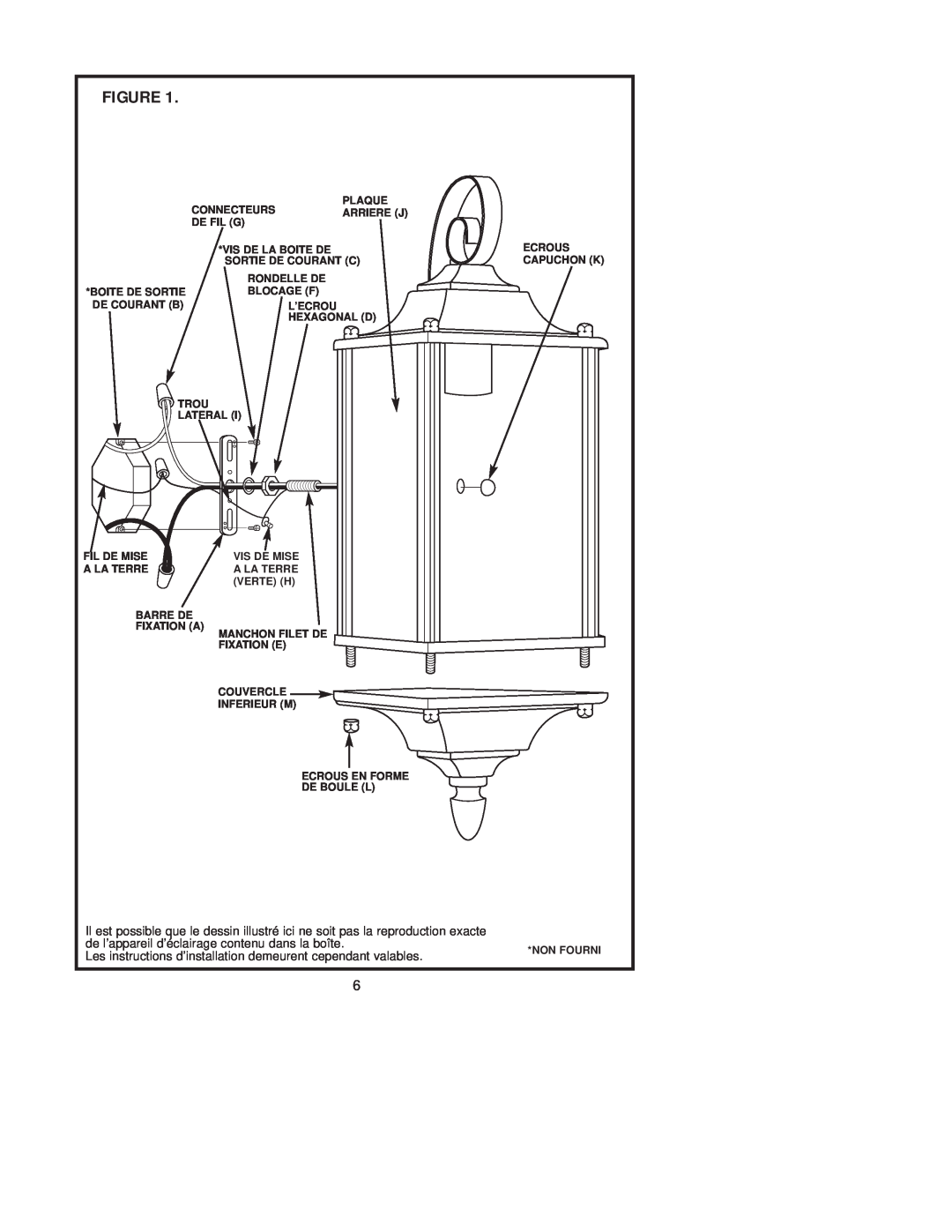 Westinghouse W-181 owner manual de l’appareil d’éclairage contenu dans la boîte 