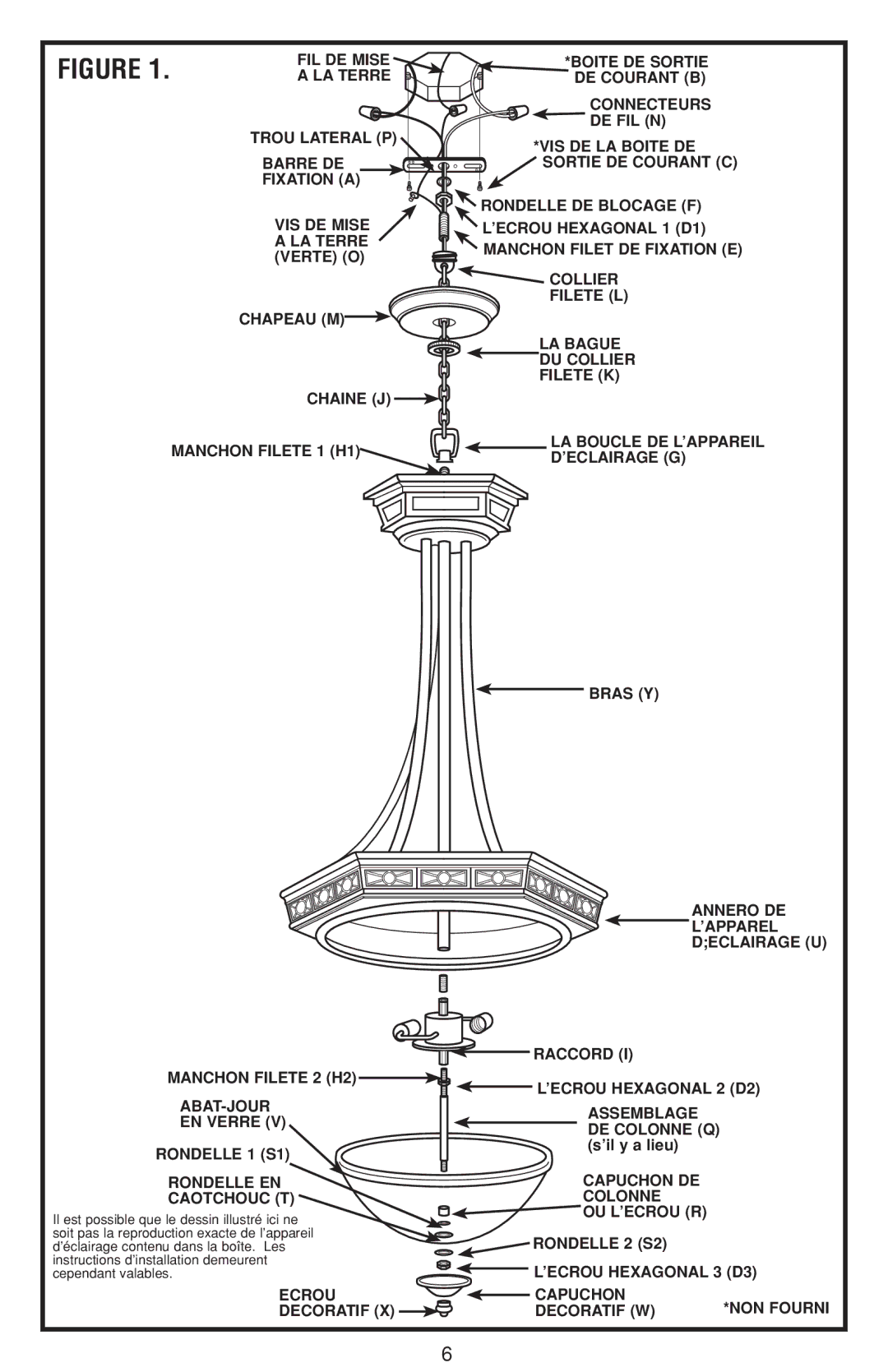 Westinghouse W-182 110712 owner manual Rondelle EN Capuchon DE Caotchouc T Colonne 