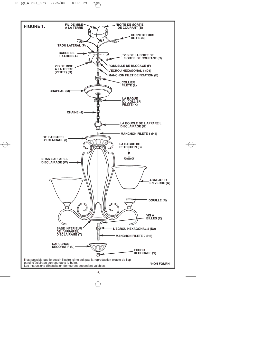 Westinghouse W-204 owner manual ’ECROU Hexagonal 2 D2 