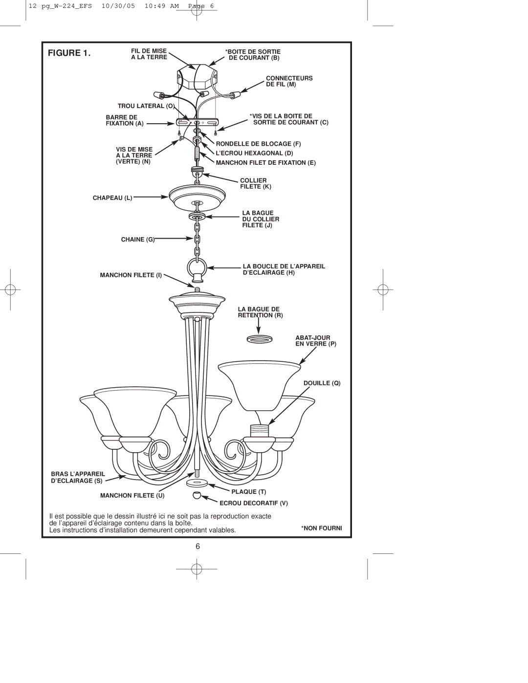 Westinghouse W-224 owner manual FIL DE Mise 