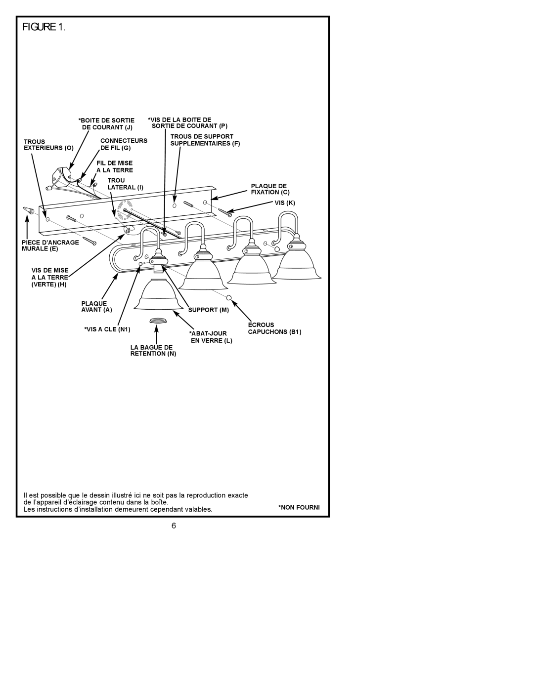 Westinghouse W-350, 91011 owner manual de l’appareil d’éclairage contenu dans la boîte 