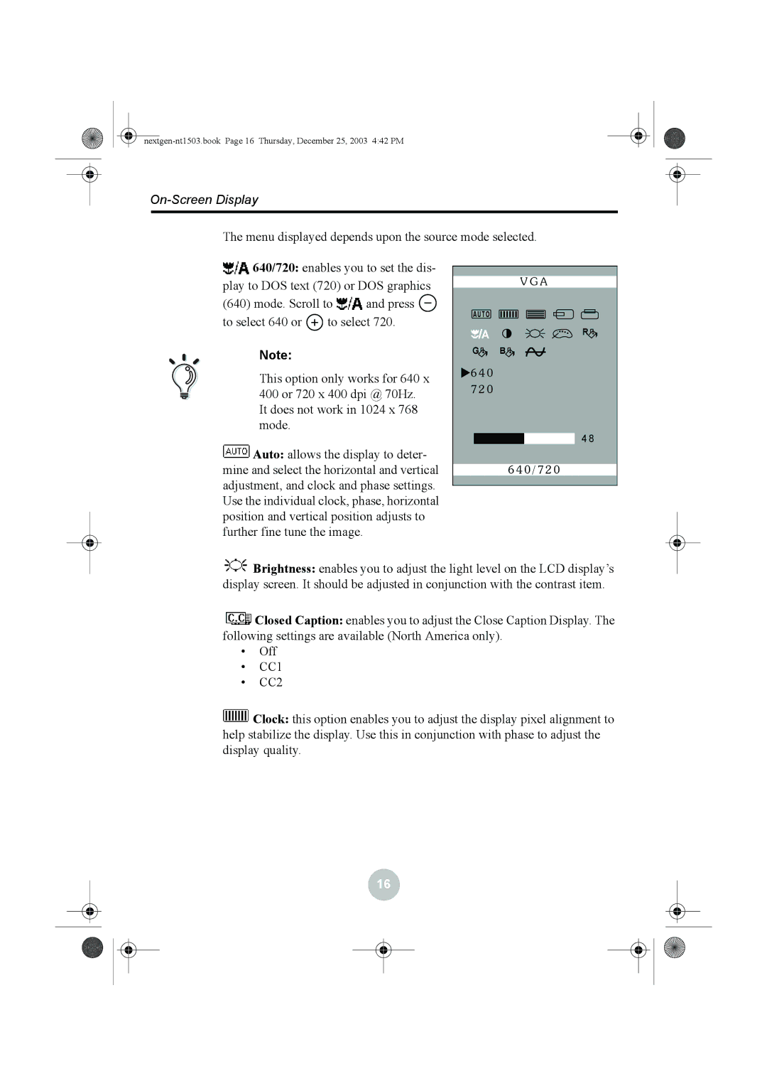 Westinghouse W31501 manual On-Screen Display 