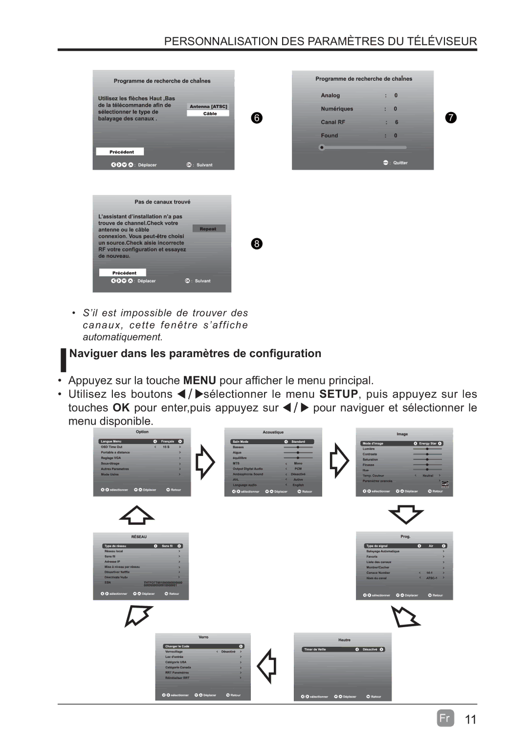 Westinghouse WD60MB2240 user manual Menu 