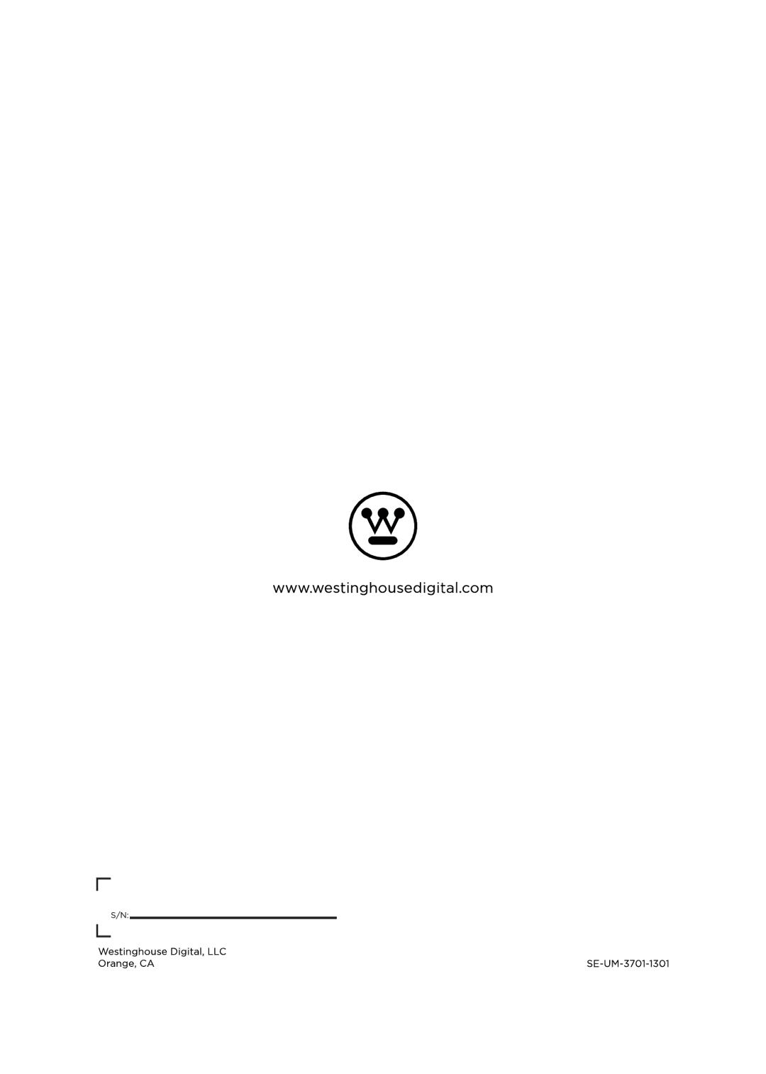 Westinghouse Westinghouse Television, DW37H1G1 manual 