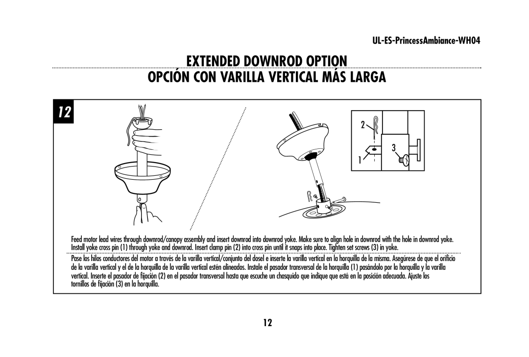 Westinghouse wh04 owner manual UL-ES-PrincessAmbiance-WH04 