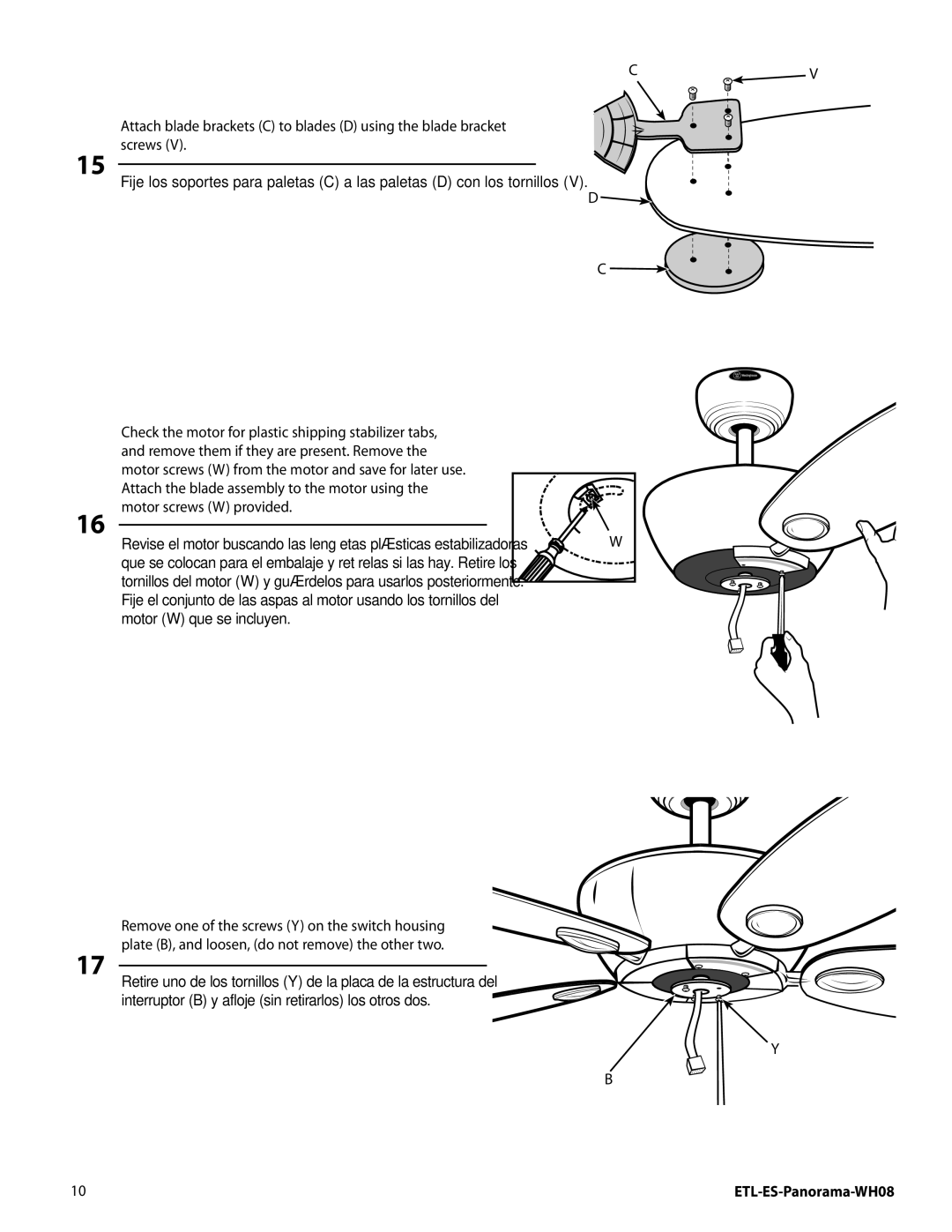 Westinghouse installation instructions ETL-ES-Panorama-WH08 